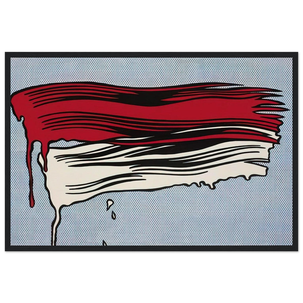 RED AND WHITE BRUSHSTROKES 1965 Framed Poster | Roy Lichtenstein Framed Prints Wall Art | Roy Lichtenstein Shop