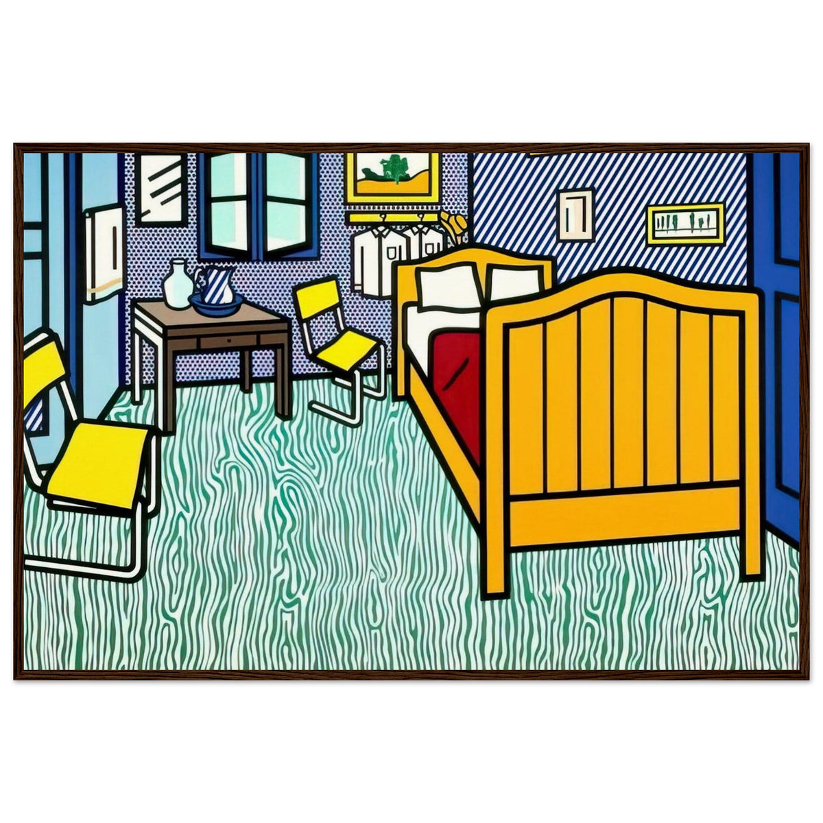 BEDROOM AT ARLES 1992 Framed Poster | Roy Lichtenstein Framed Prints Wall Art | Roy Lichtenstein Shop
