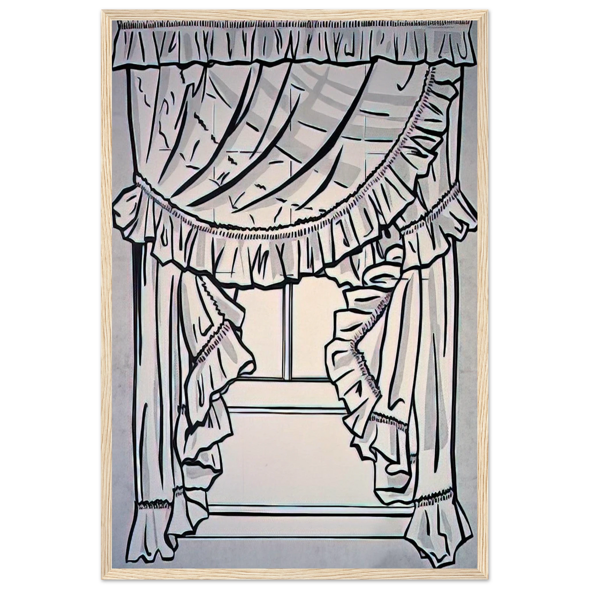 CURTAINS 1962 Framed Poster | Roy Lichtenstein Framed Prints Wall Art | Roy Lichtenstein Shop