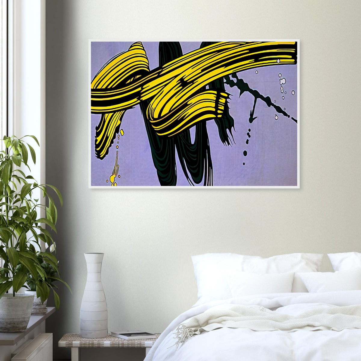 YELLOW AND GREEN BRUSHSTROKES 1966 Framed Poster | Roy Lichtenstein Framed Prints Wall Art | Roy Lichtenstein Shop