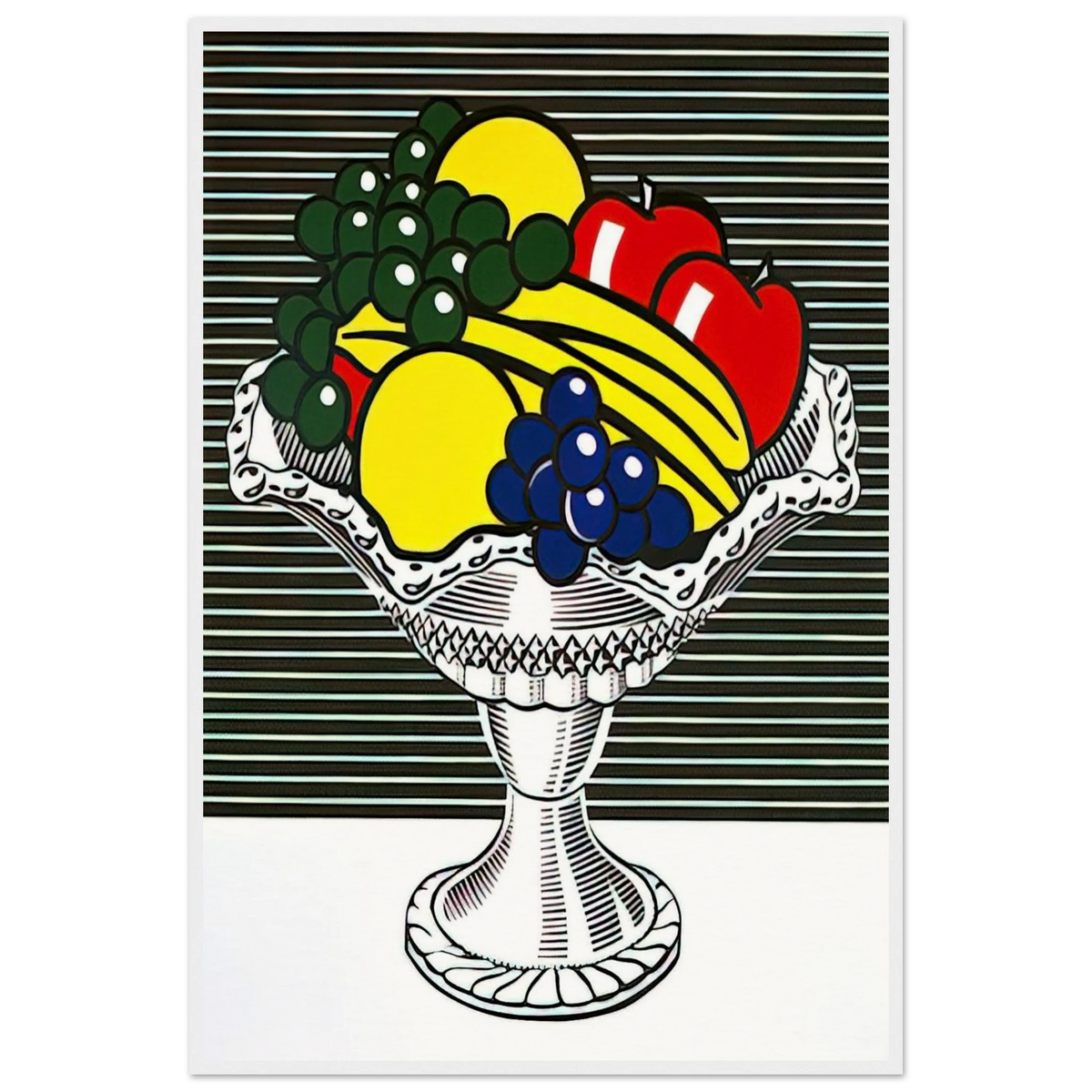 STILL LIFE WITH CRYSTAL BOWL 1973 Framed Poster | Roy Lichtenstein Framed Prints Wall Art | Roy Lichtenstein Shop