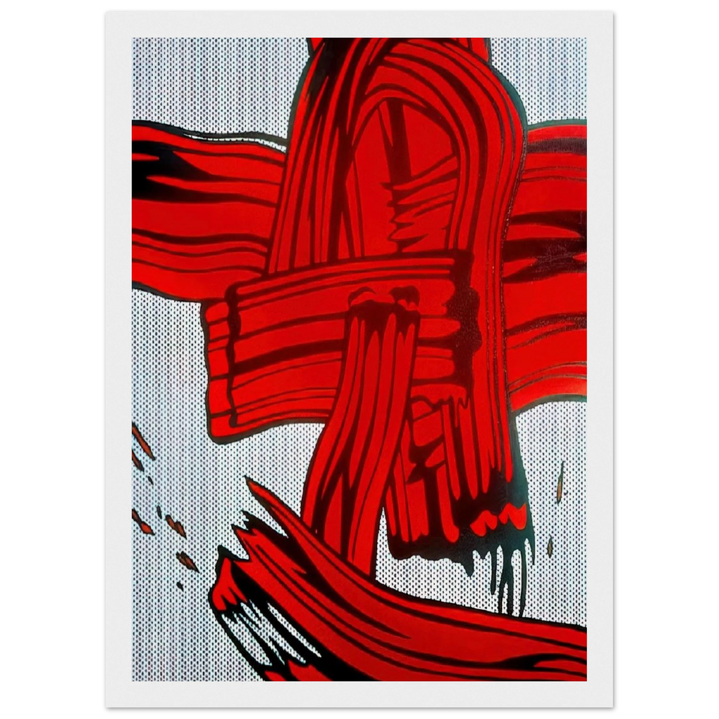 RED PAINTING BRUSHSTROKE 1965 Framed Poster | Roy Lichtenstein Framed Prints Wall Art | Roy Lichtenstein Shop