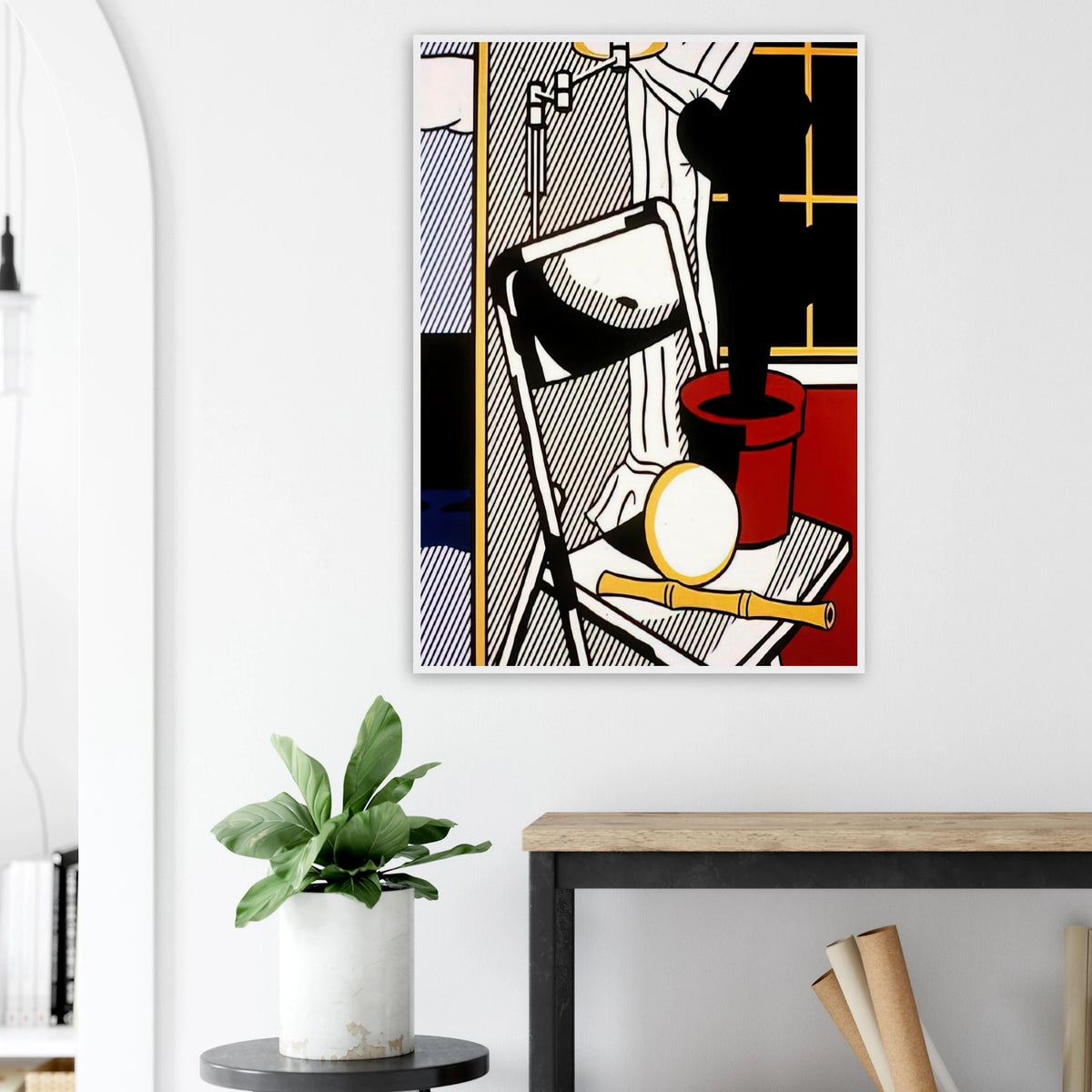 INTERIOR WITH CACTUS 1978 Framed Poster | Roy Lichtenstein Framed Prints Wall Art | Roy Lichtenstein Shop