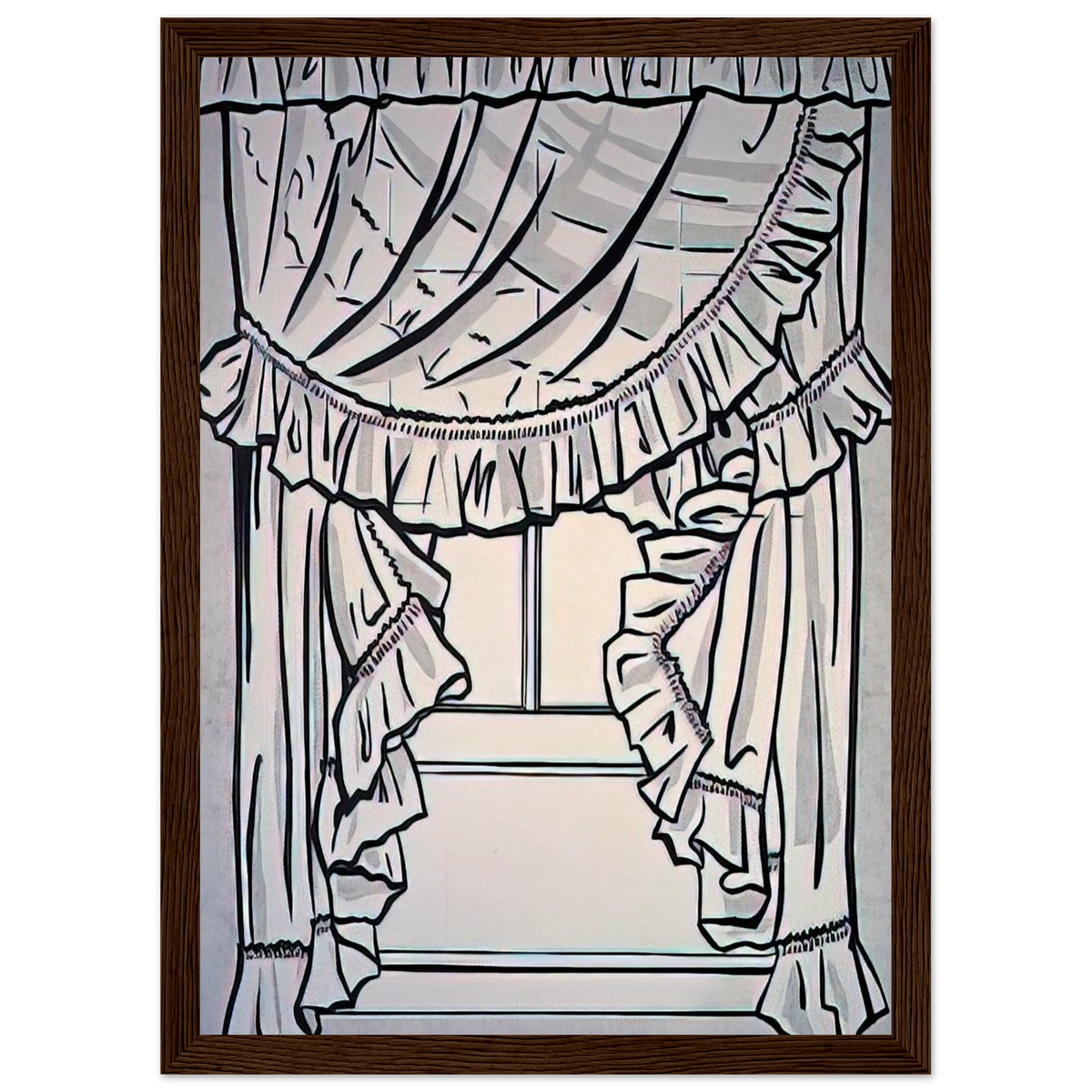 CURTAINS 1962 Framed Poster | Roy Lichtenstein Framed Prints Wall Art | Roy Lichtenstein Shop