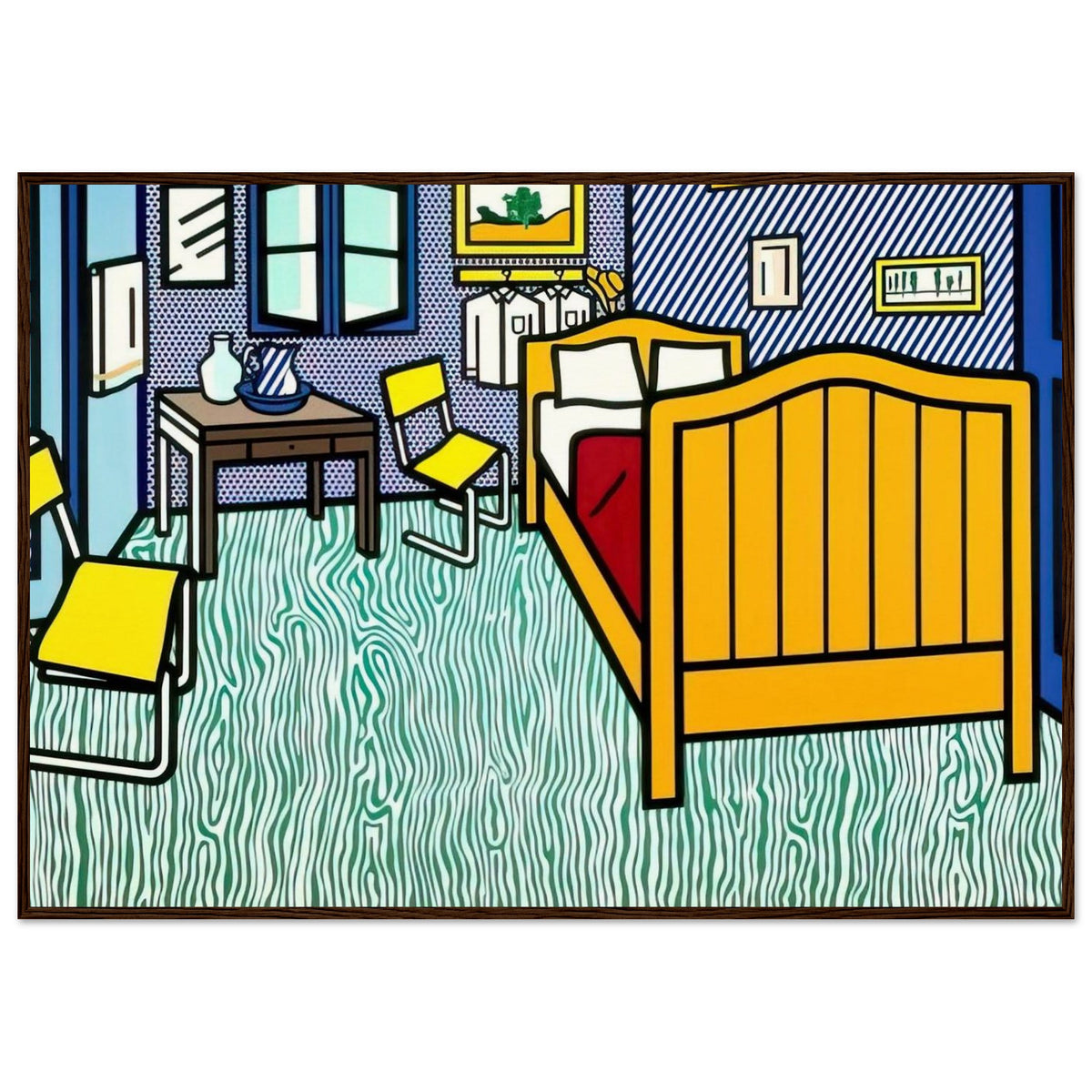 BEDROOM AT ARLES 1992 Framed Poster | Roy Lichtenstein Framed Prints Wall Art | Roy Lichtenstein Shop