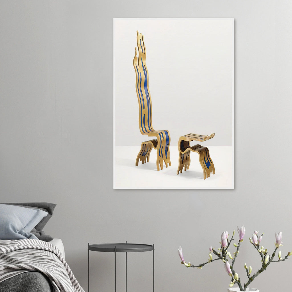 BRUSHSTROKE CHAIR AND OTTOMAN 1988 Framed Poster | Roy Lichtenstein Framed Prints Wall Art | Roy Lichtenstein Shop