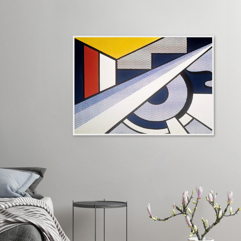 MODERN PAINTING WITH WEDGE 1967 Framed Poster | Roy Lichtenstein Framed Prints Wall Art | Roy Lichtenstein Shop