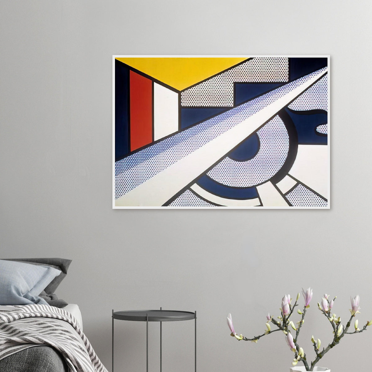 MODERN PAINTING WITH WEDGE 1967 Framed Poster | Roy Lichtenstein Framed Prints Wall Art | Roy Lichtenstein Shop
