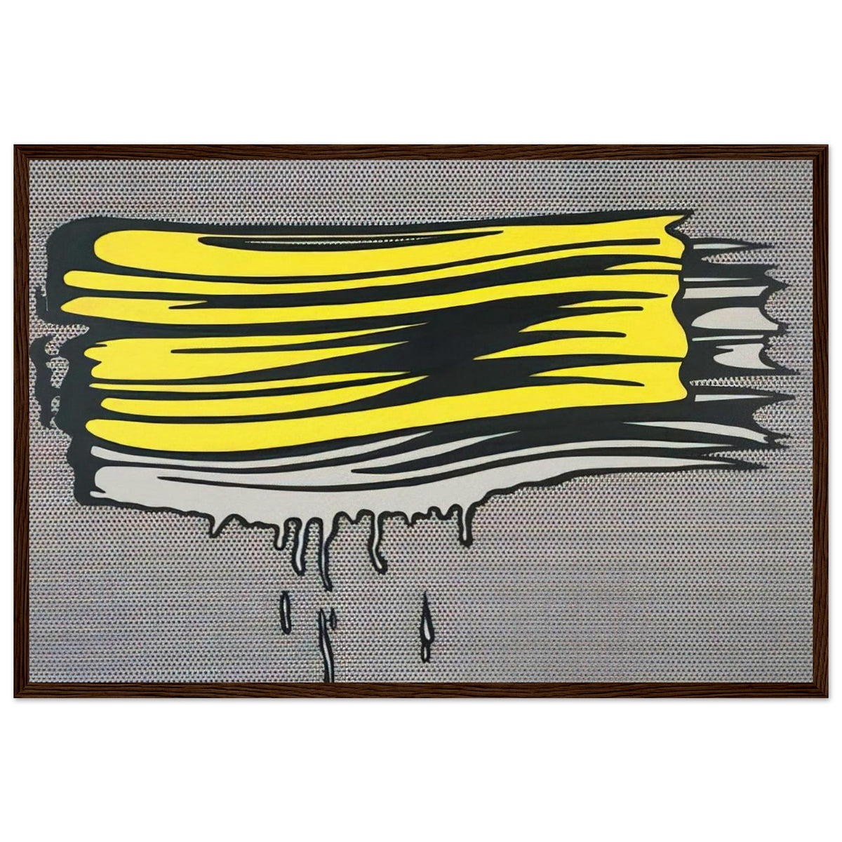 YELLOW AND WHITE BRUSHSTROKES 1965 Framed Poster | Roy Lichtenstein Framed Prints Wall Art | Roy Lichtenstein Shop