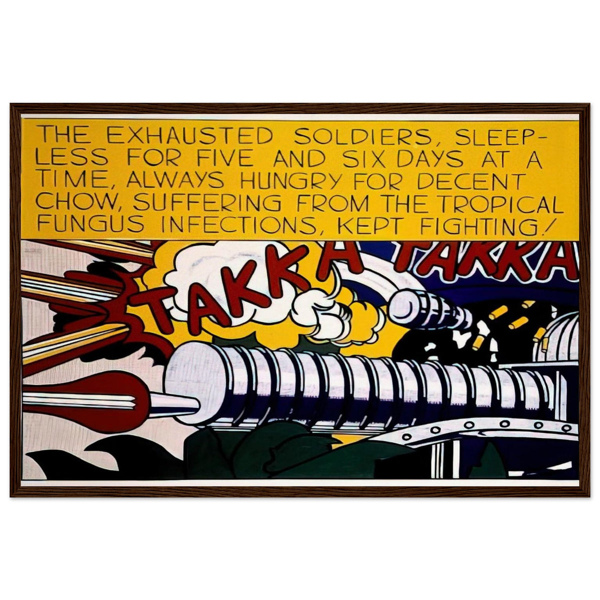 TAKKA TAKKA 1962 Framed Poster | Roy Lichtenstein Framed Prints Wall Art | Roy Lichtenstein Shop