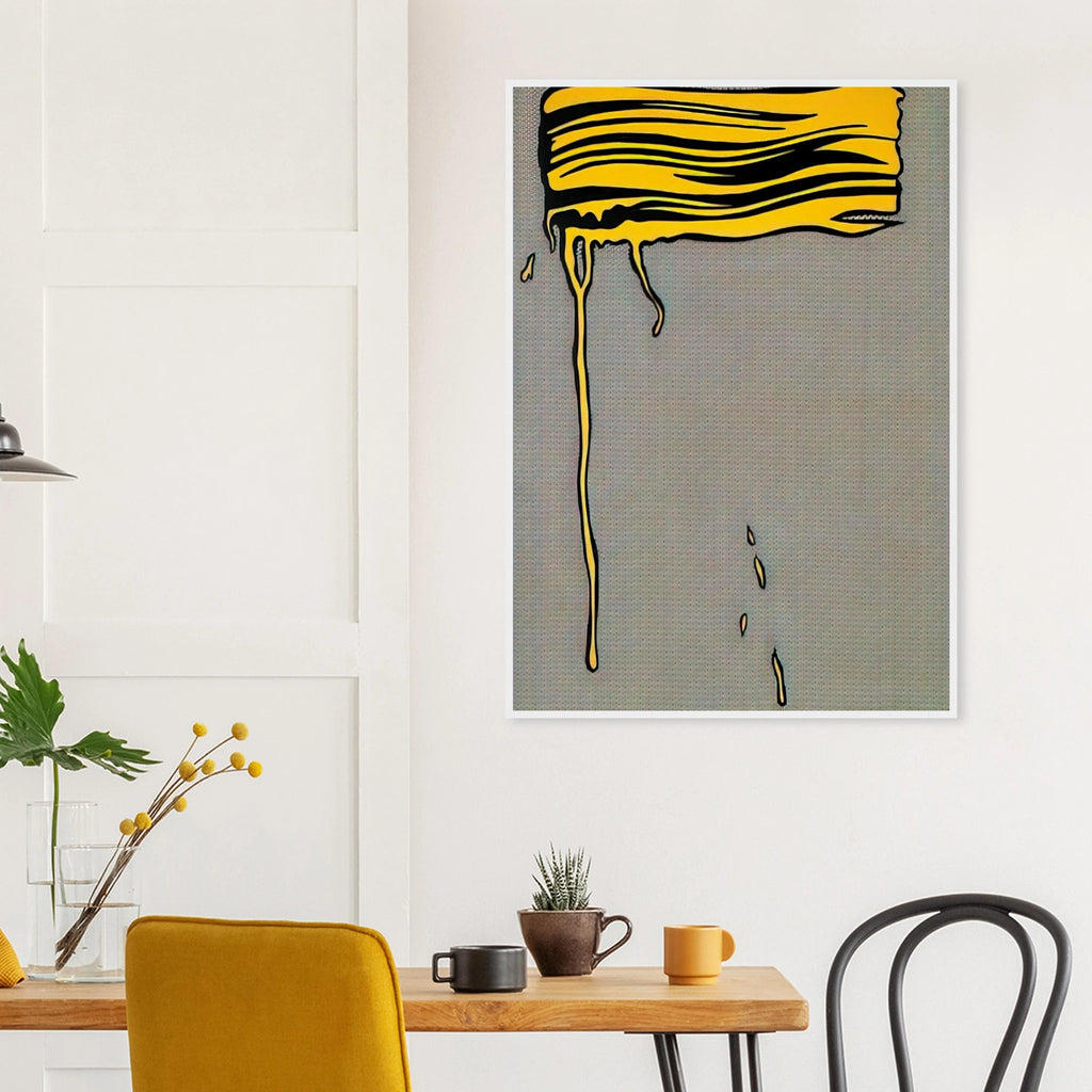 YELLOW BRUSHSTROKE I 1965 Framed Poster | Roy Lichtenstein Framed Prints Wall Art | Roy Lichtenstein Shop