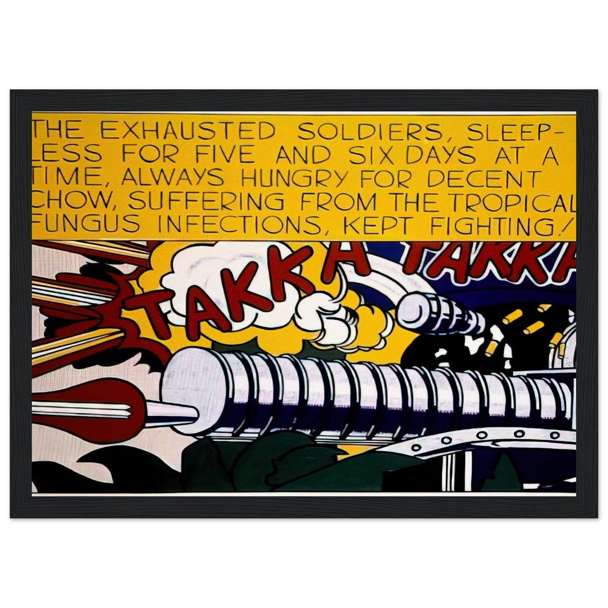 TAKKA TAKKA 1962 Framed Poster | Roy Lichtenstein Framed Prints Wall Art | Roy Lichtenstein Shop