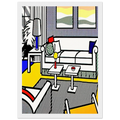 INTERIOR WITH RESTFUL PAINTINGS 1991 Framed Poster | Roy Lichtenstein Framed Prints Wall Art | Roy Lichtenstein Shop