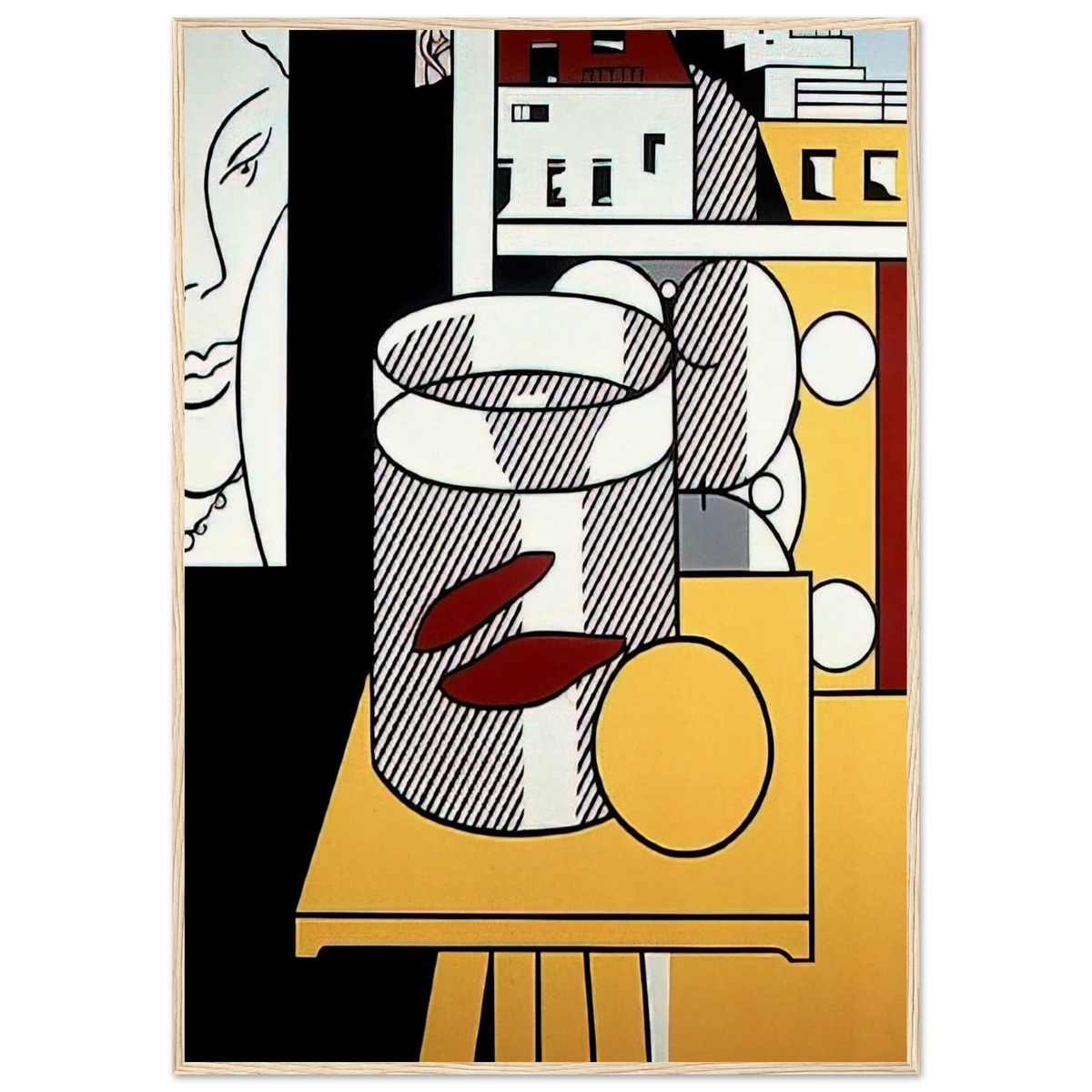 STILL LIFE WITH GOLDFISH 1974 Framed Poster | Roy Lichtenstein Framed Prints Wall Art | Roy Lichtenstein Shop
