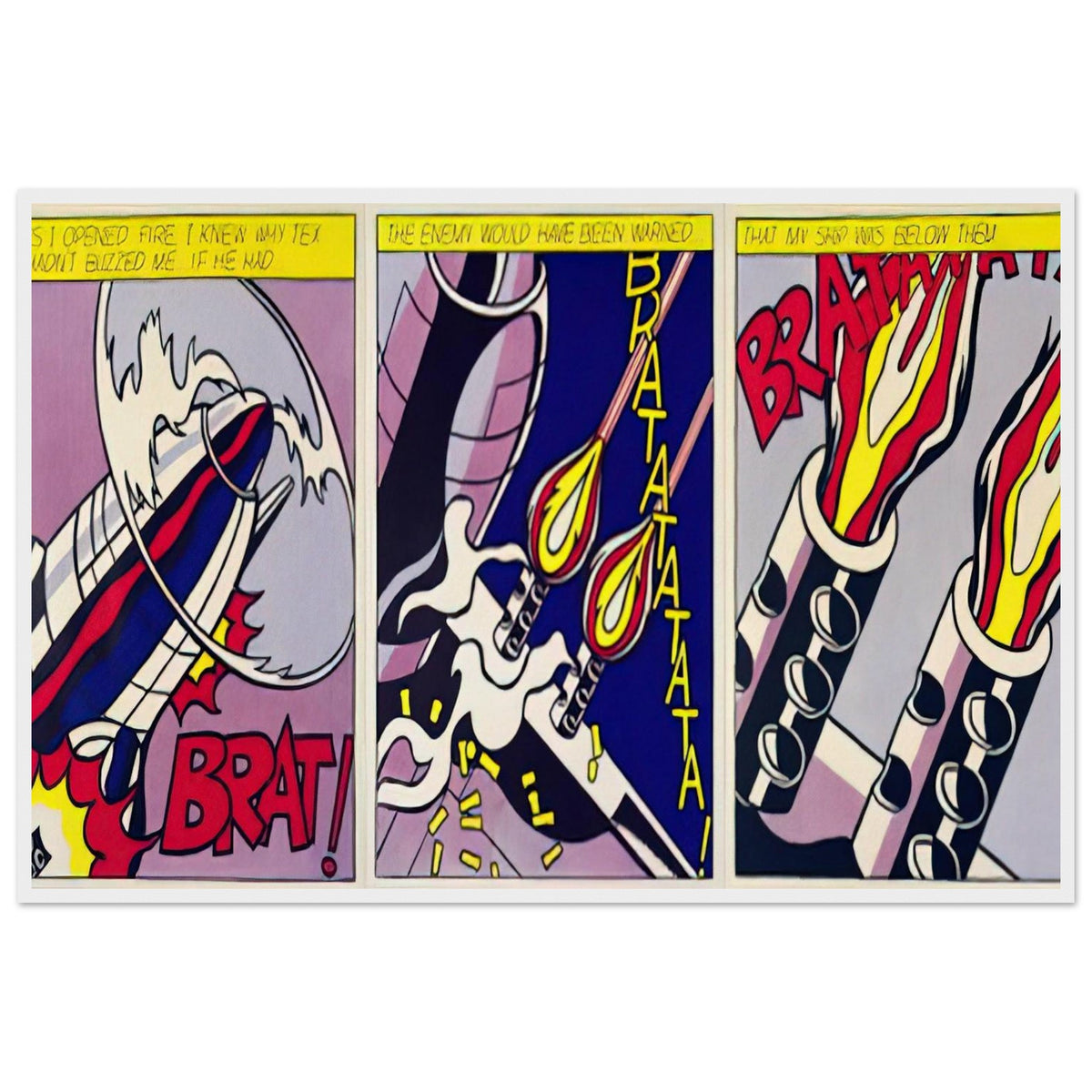 AS I OPENED FIRE 1964 Framed Poster | Roy Lichtenstein Framed Prints Wall Art | Roy Lichtenstein Shop
