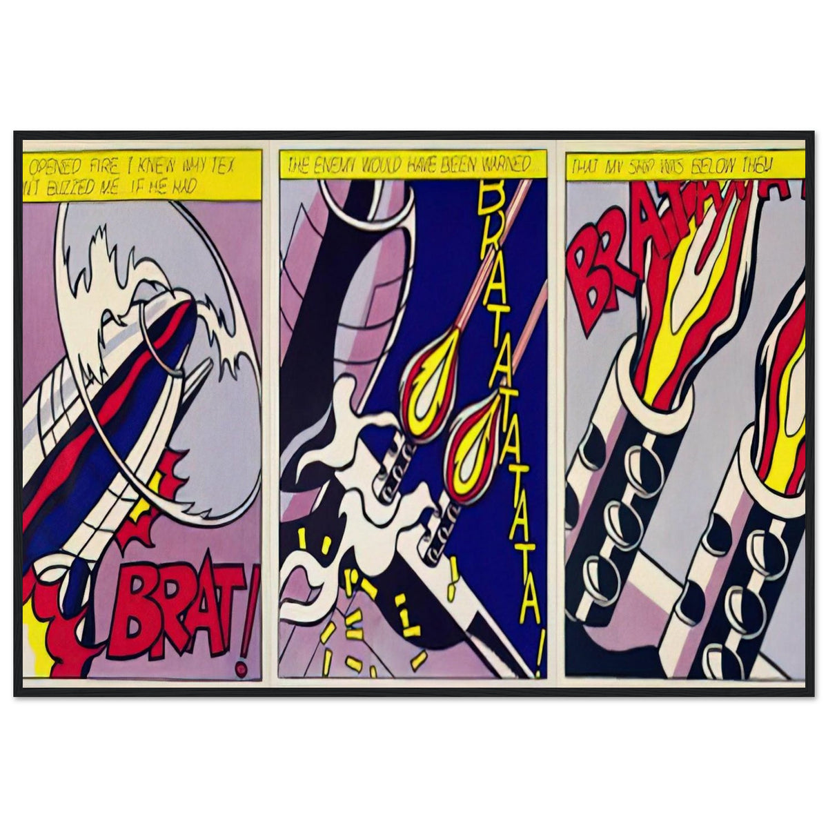 AS I OPENED FIRE 1964 Framed Poster | Roy Lichtenstein Framed Prints Wall Art | Roy Lichtenstein Shop