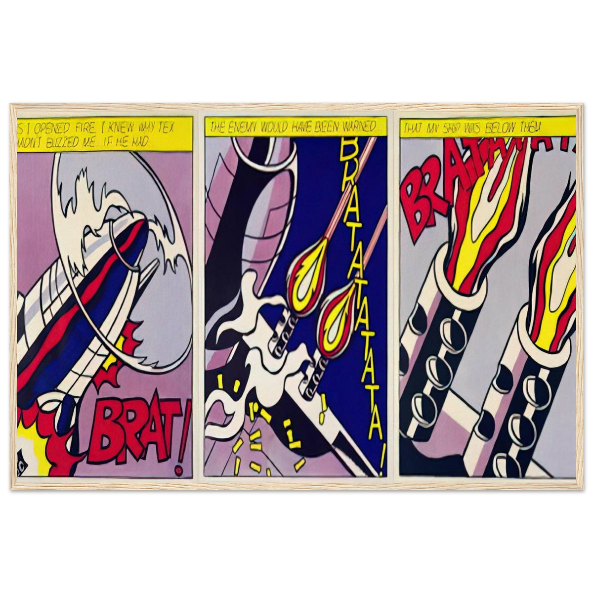 AS I OPENED FIRE 1964 Framed Poster | Roy Lichtenstein Framed Prints Wall Art | Roy Lichtenstein Shop