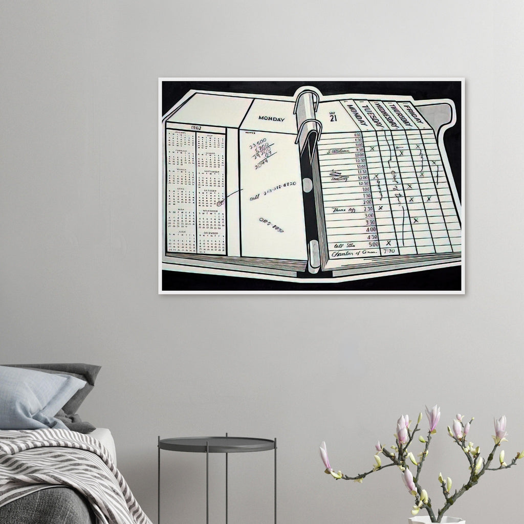 DESK CALENDAR 1962 Framed Poster | Roy Lichtenstein Framed Prints Wall Art | Roy Lichtenstein Shop