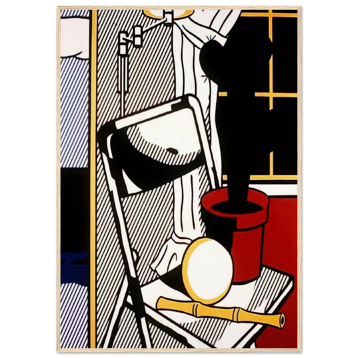 INTERIOR WITH CACTUS 1978 Framed Poster | Roy Lichtenstein Framed Prints Wall Art | Roy Lichtenstein Shop