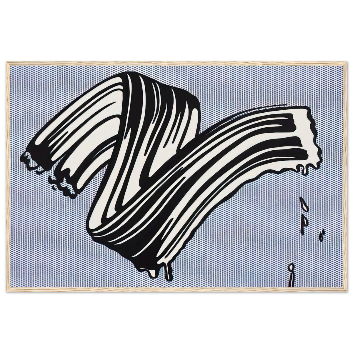 WHITE BRUSHSTROKE I 1965 Framed Poster | Roy Lichtenstein Framed Prints Wall Art | Roy Lichtenstein Shop