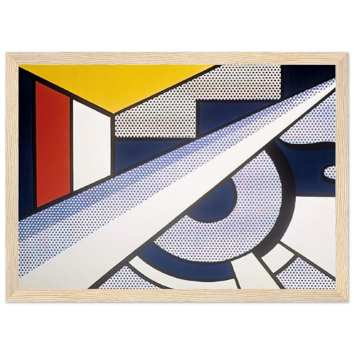MODERN PAINTING WITH WEDGE 1967 Framed Poster | Roy Lichtenstein Framed Prints Wall Art | Roy Lichtenstein Shop