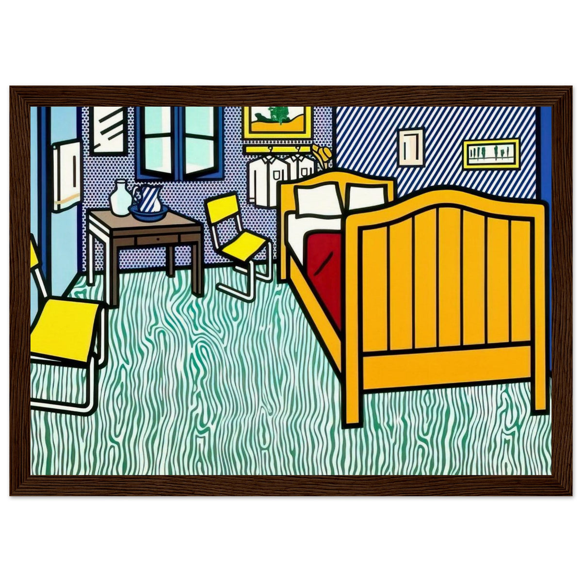 BEDROOM AT ARLES 1992 Framed Poster | Roy Lichtenstein Framed Prints Wall Art | Roy Lichtenstein Shop
