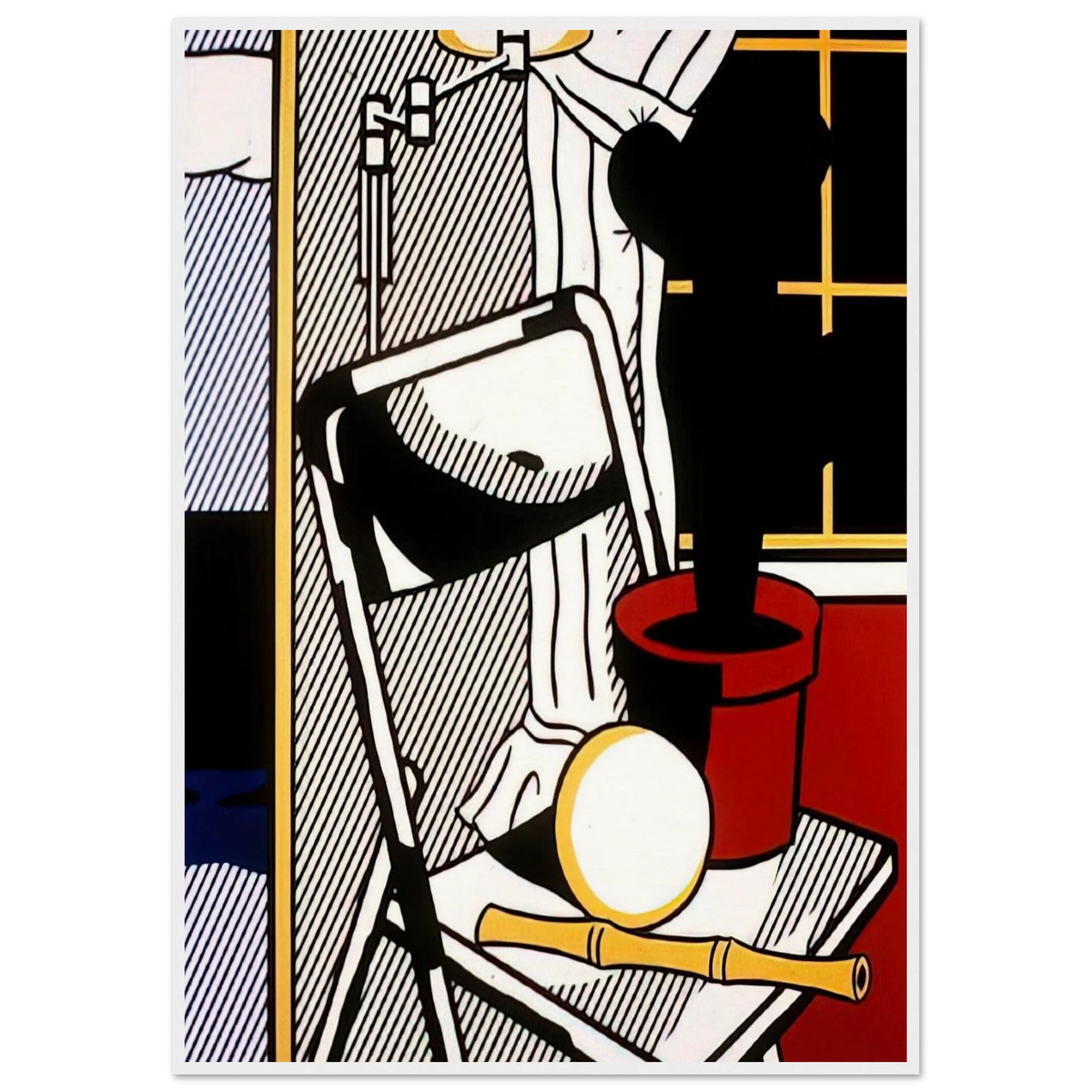 INTERIOR WITH CACTUS 1978 Framed Poster | Roy Lichtenstein Framed Prints Wall Art | Roy Lichtenstein Shop