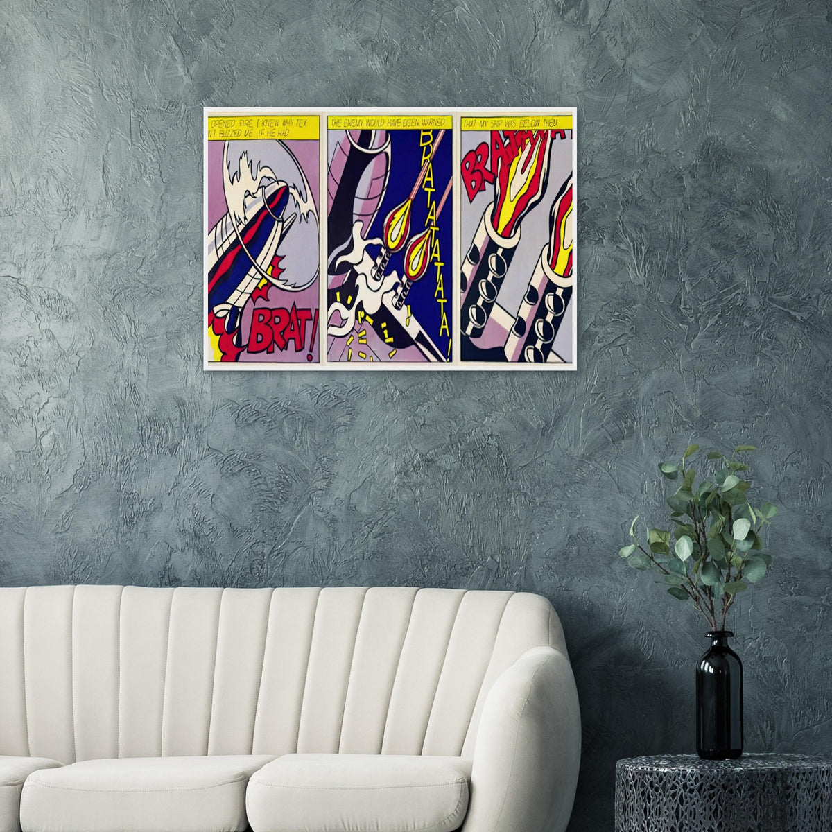 AS I OPENED FIRE 1964 Framed Poster | Roy Lichtenstein Framed Prints Wall Art | Roy Lichtenstein Shop