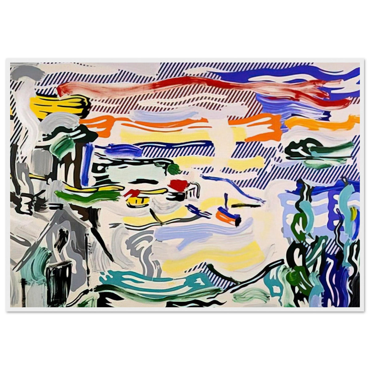 COAST VILLAGE 1987 Framed Poster | Roy Lichtenstein Framed Prints Wall Art | Roy Lichtenstein Shop