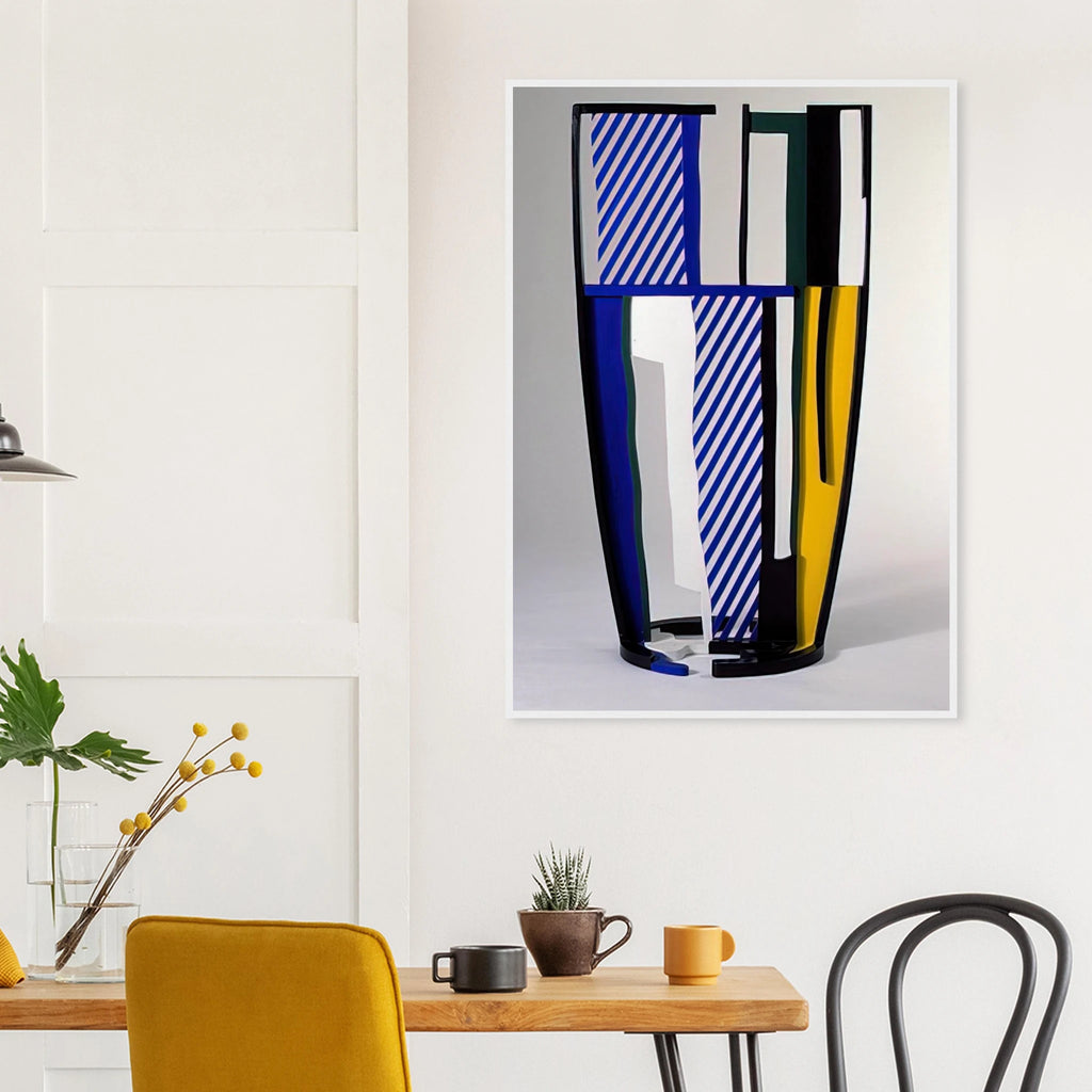 GLASS IV 1977 Framed Poster | Roy Lichtenstein Framed Prints Wall Art | Roy Lichtenstein Shop