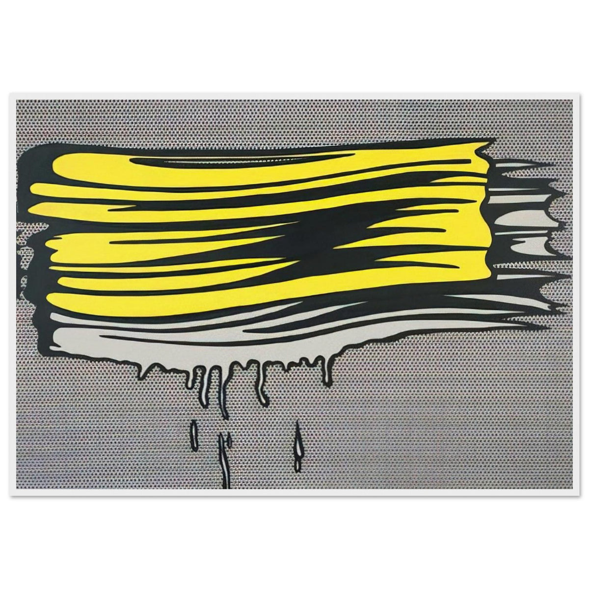 YELLOW AND WHITE BRUSHSTROKES 1965 Framed Poster | Roy Lichtenstein Framed Prints Wall Art | Roy Lichtenstein Shop