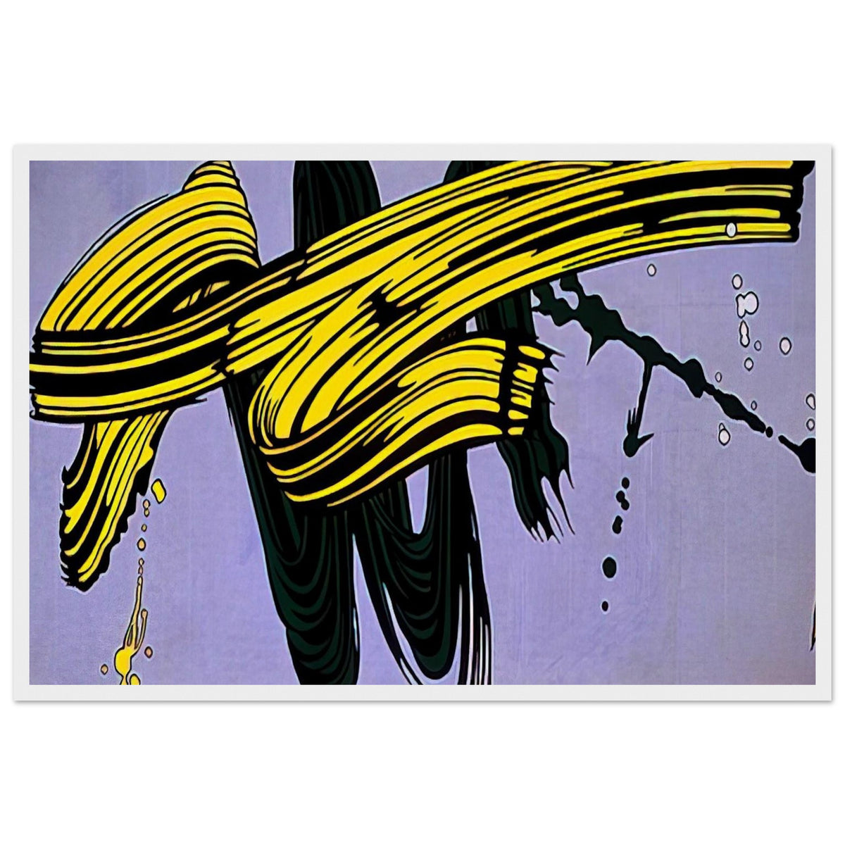 YELLOW AND GREEN BRUSHSTROKES 1966 Framed Poster | Roy Lichtenstein Framed Prints Wall Art | Roy Lichtenstein Shop