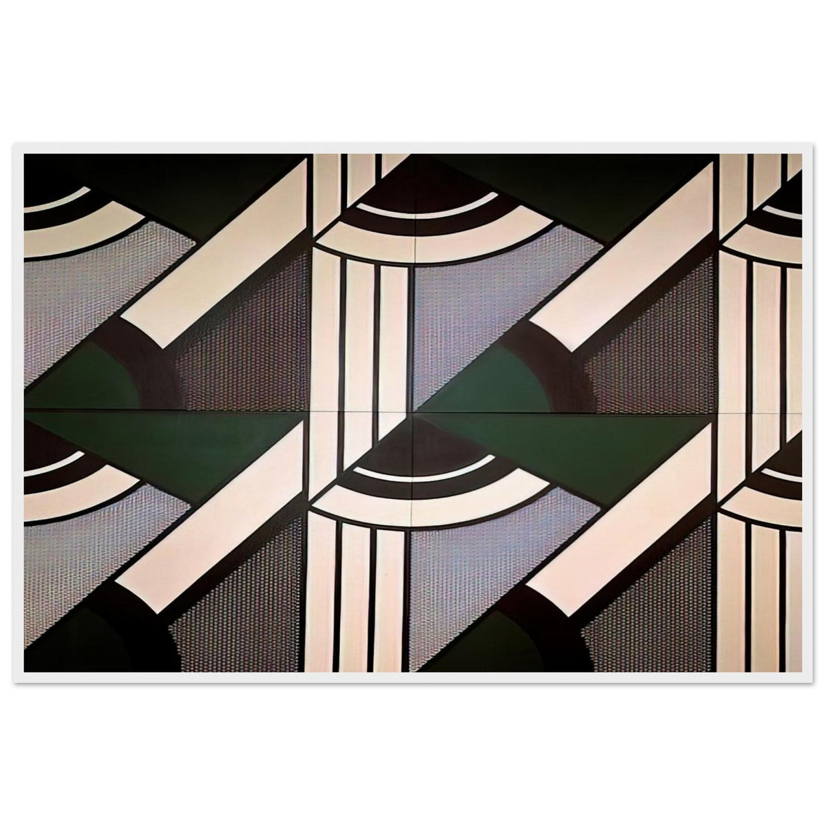 MODULAR PAINTING WITH FOUR PANELS 6 1970 Framed Poster | Roy Lichtenstein Framed Prints Wall Art | Roy Lichtenstein Shop