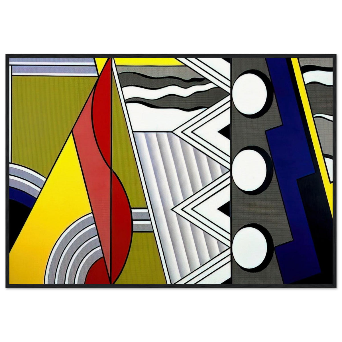 MODERN PAINTING WITH CLEF 1967 Framed Poster | Roy Lichtenstein Framed Prints Wall Art | Roy Lichtenstein Shop