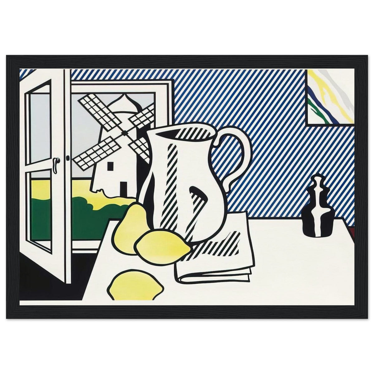 STILL LIFE WITH WINDMILL 1974 Framed Poster | Roy Lichtenstein Framed Prints Wall Art | Roy Lichtenstein Shop