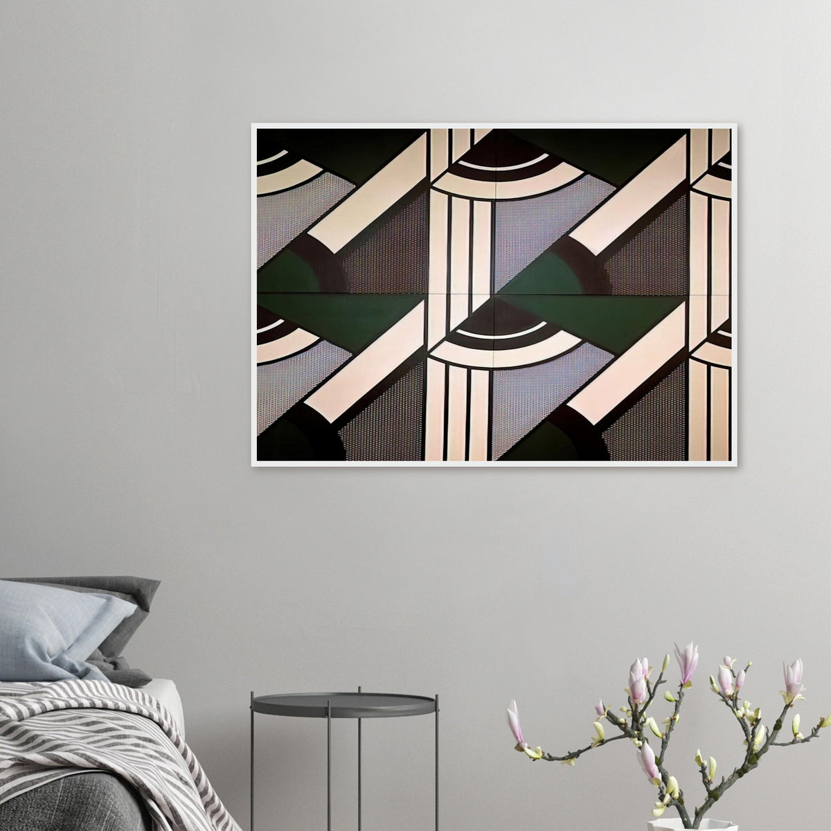 MODULAR PAINTING WITH FOUR PANELS 6 1970 Framed Poster | Roy Lichtenstein Framed Prints Wall Art | Roy Lichtenstein Shop