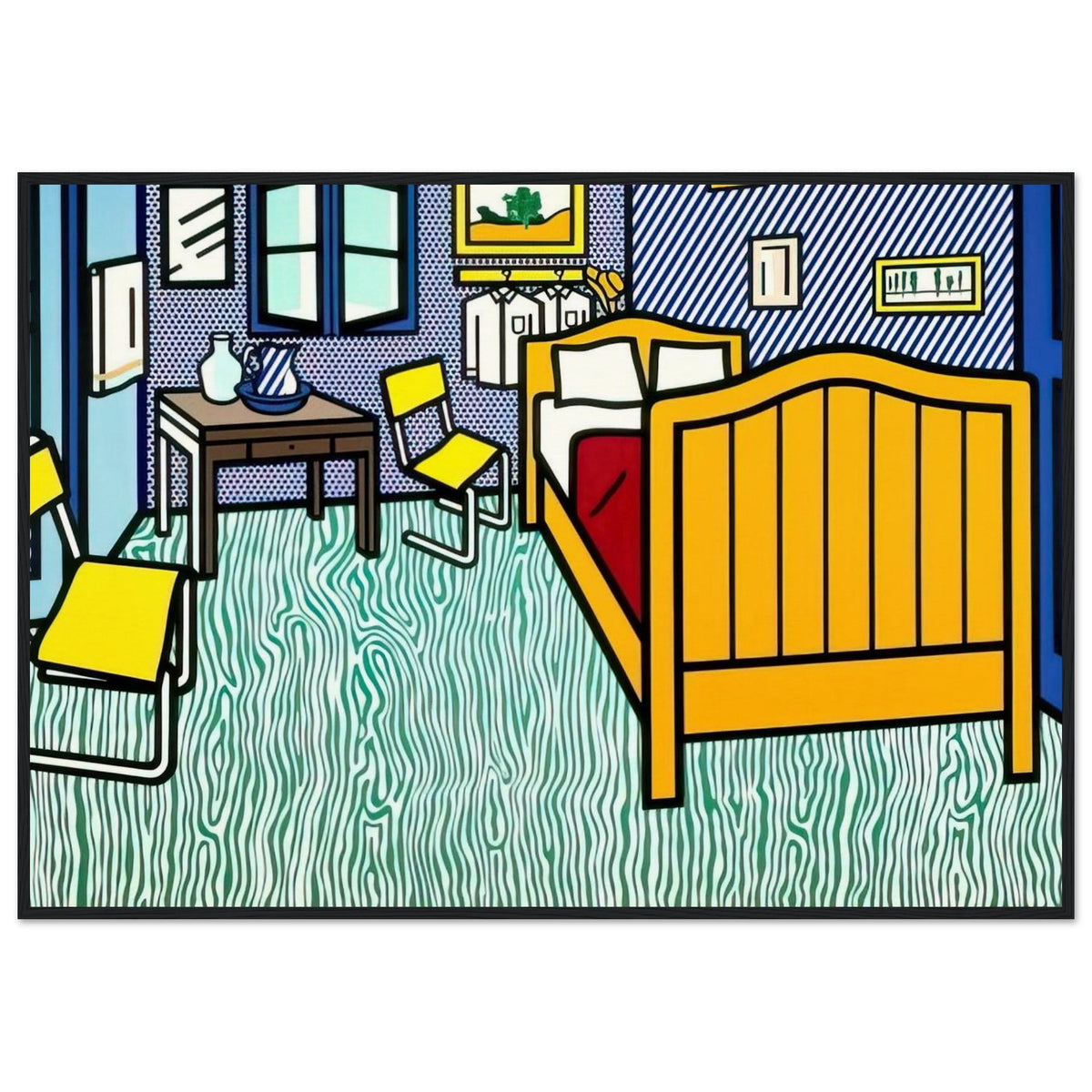 BEDROOM AT ARLES 1992 Framed Poster | Roy Lichtenstein Framed Prints Wall Art | Roy Lichtenstein Shop