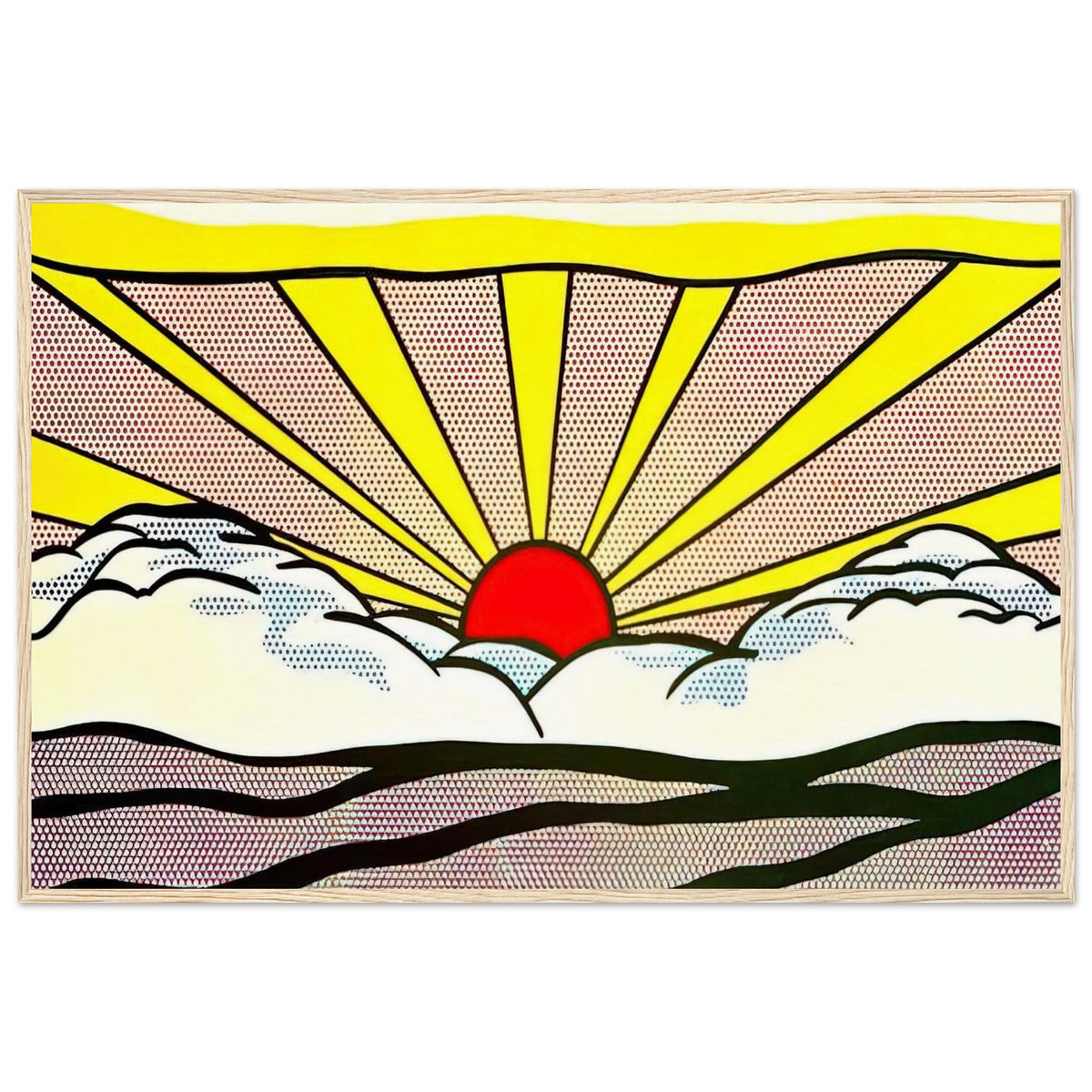 SUNRISE 1965 Framed Poster | Roy Lichtenstein Framed Prints Wall Art | Roy Lichtenstein Shop