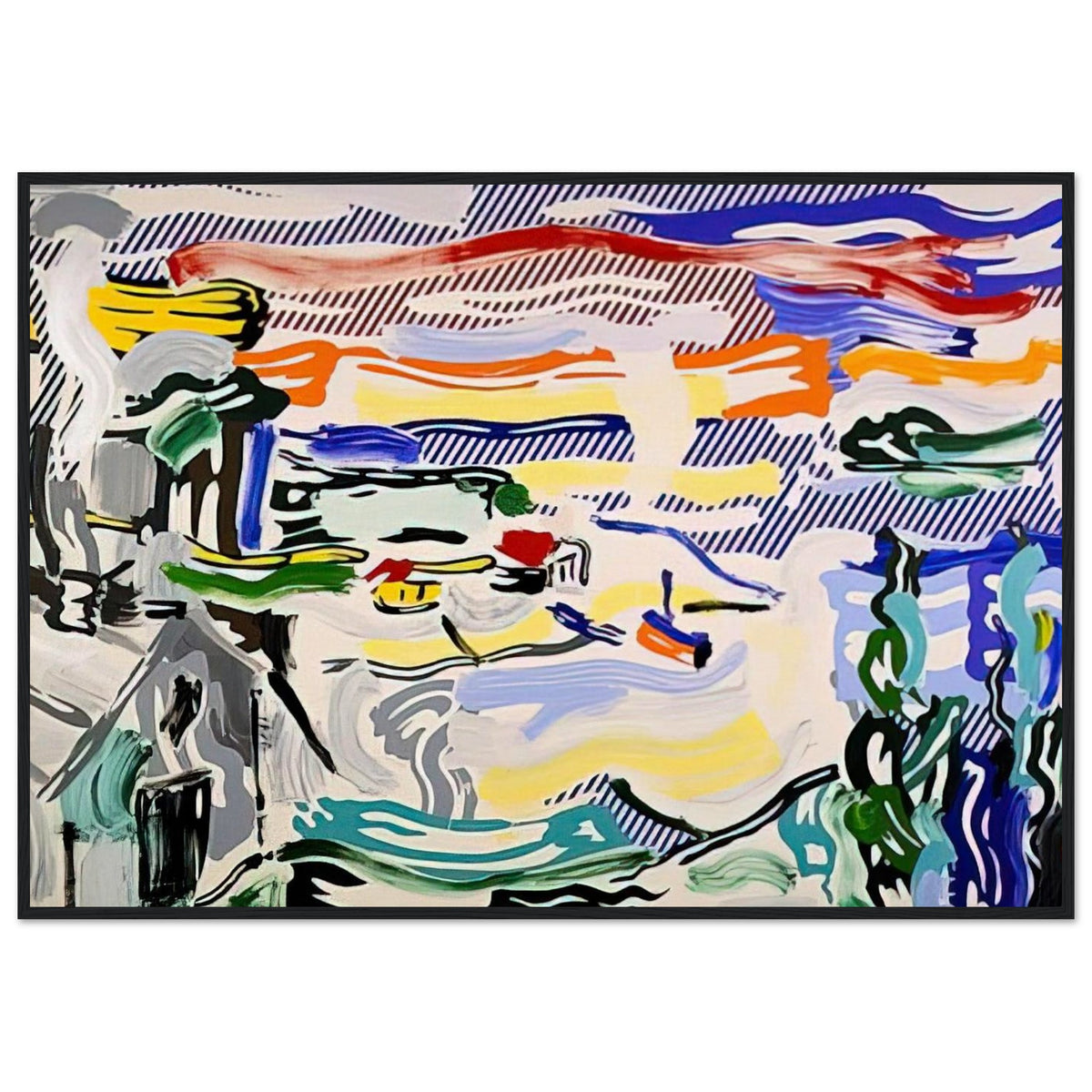 COAST VILLAGE 1987 Framed Poster | Roy Lichtenstein Framed Prints Wall Art | Roy Lichtenstein Shop